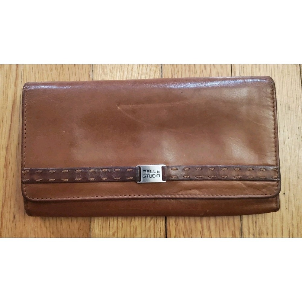 Pelle Studio Wilsons Leather Soft Tan Brown Italian Leather Wallet‎